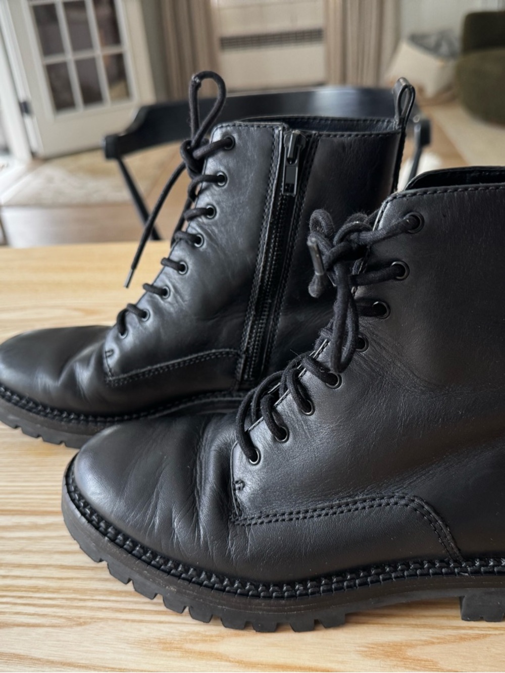 Vince Cabrera Lug Sole Leather Lace-Up Boots - Picture 6 of 11